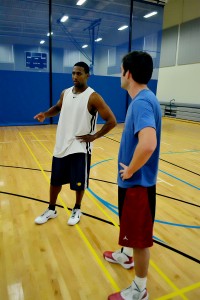 Garfield Blair giving me some pointers