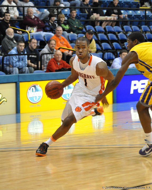 Robert Brown driving to the basket at Hargrave!